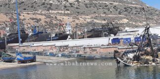 أكادير .. غرق مركب المورازيق يعطّل نشاط الورش الجاف