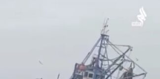 بالفيديو.. اللحظات الآخيرة قبل غرق مركب “ضحى” بسواحل الدار البيضاء
