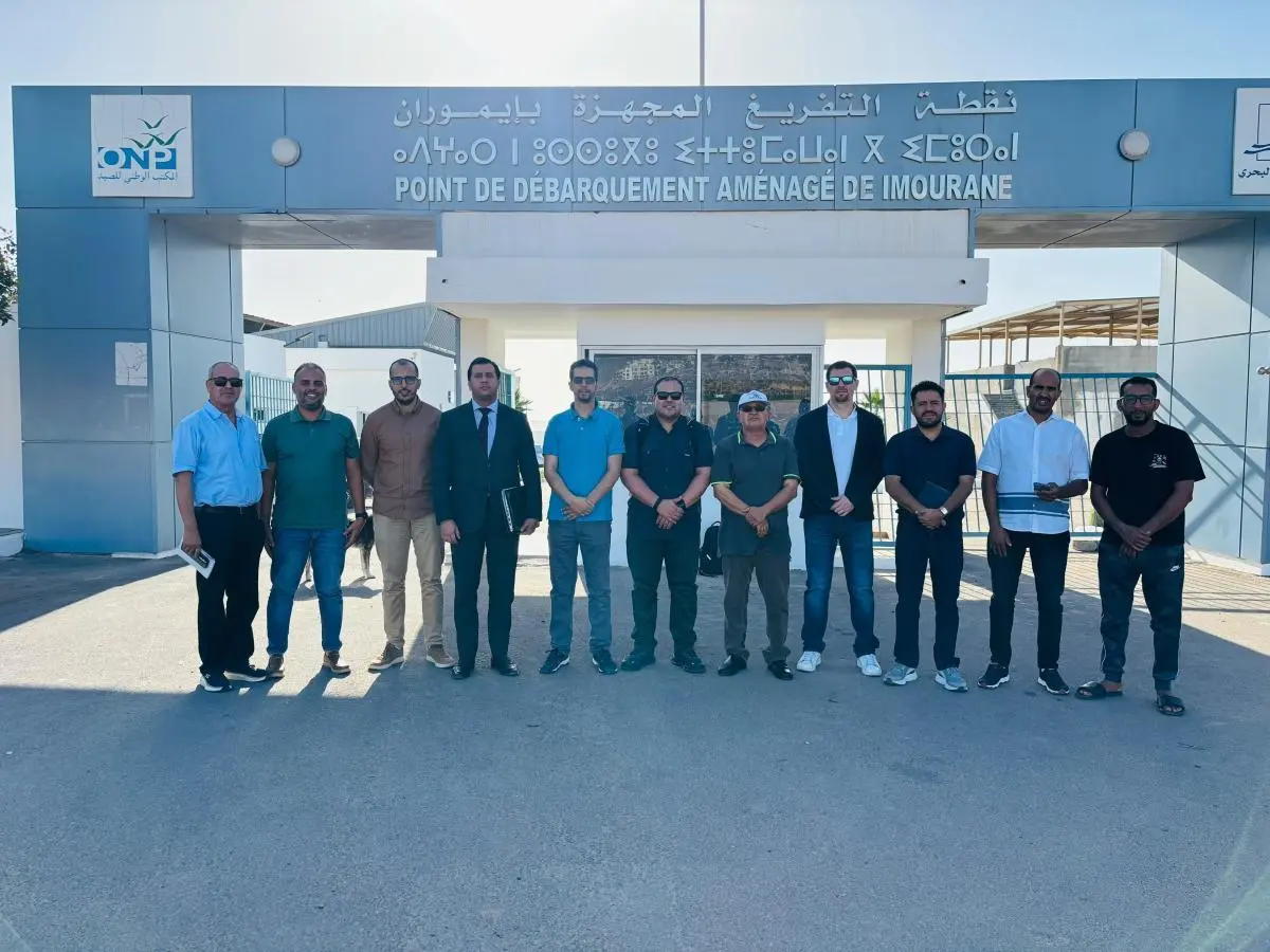 وفد من الإكوادور يحل بنقطة التفريغ إيموران في ضيافة الكنفدرالية الوطنية للصيد التقليدي